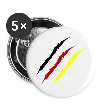 krallen_deutschland_-2- - Buttons small 1''/25 mm (5-pack) - white - Front