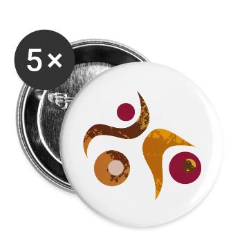 Yoga design_49 - Buttons small 1''/25 mm (5-pack) - white - Front