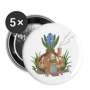 Hyacinth house - Buttons small 1''/25 mm (5-pack) - white - Front