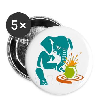 Maître des Troncs - Anarchie de l’Émail - Lot de 5 petits badges (25 mm) - blanc - Devant