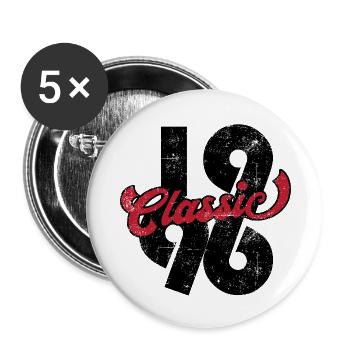 Vintage 1996 - Buttons klein 25 mm (5er Pack) - Weiß - Vorne