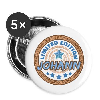 Gift for Johann - Buttons small 1''/25 mm (5-pack) - white - Front