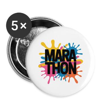 Color Splash Marathon - Buttons small 1''/25 mm (5-pack) - white - Front