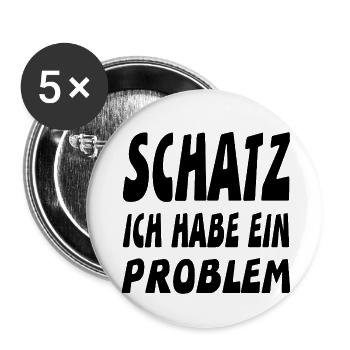 Schatz - Buttons klein 25 mm (5er Pack) - Weiß - Vorne