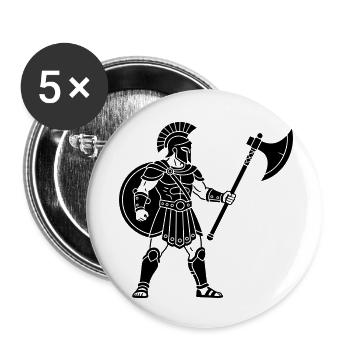 Soldier Greece - Buttons small 1''/25 mm (5-pack) - white - Front