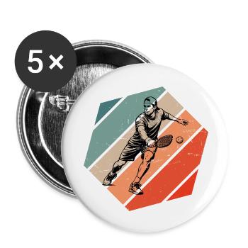 Pickleball Coach Gift for Pickleball Game Fans - Buttons small 1''/25 mm (5-pack) - white - Front