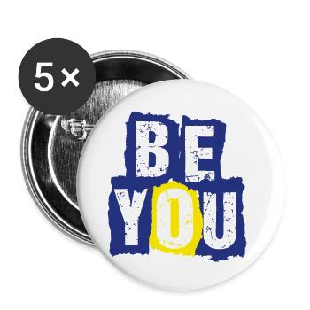 be_you - Buttons small 1''/25 mm (5-pack) - white - Front