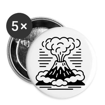 Vulkan - Buttons klein 25 mm (5er Pack) - Weiß - Vorne