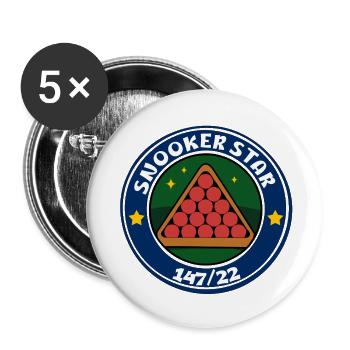 Snooker Star Triangle 147/22 - Buttons small 1''/25 mm (5-pack) - white - Front