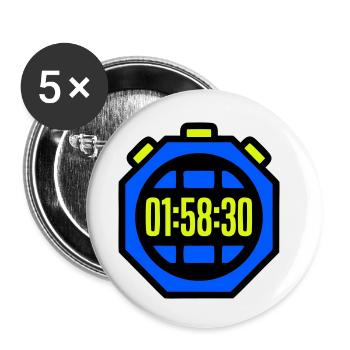 Stopwatch Best Time Half Marathon - Buttons small 1''/25 mm (5-pack) - white - Front