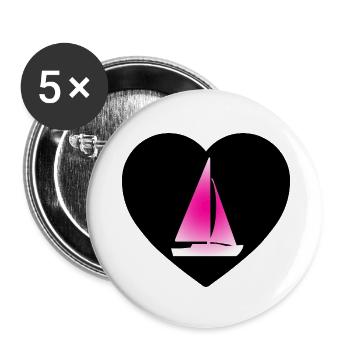 Voile - Lot de 5 petits badges (25 mm) - blanc - Devant