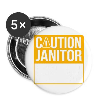 caretaker - Buttons small 1''/25 mm (5-pack) - white - Front