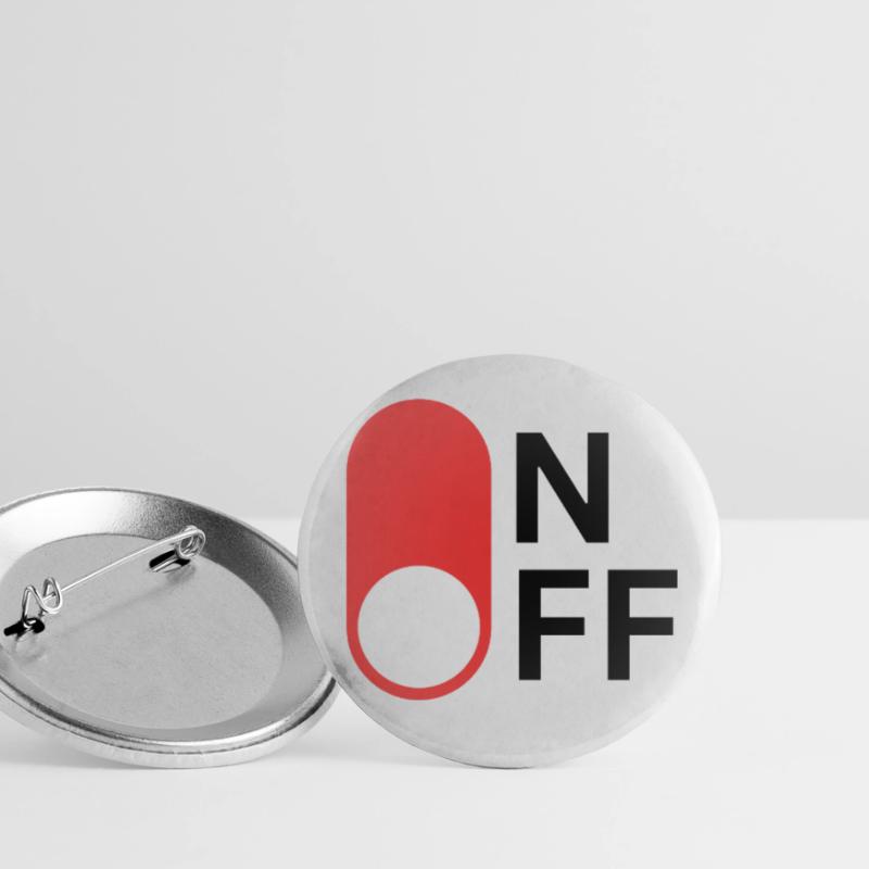 Mode ON/OFF Lot de 5 petits badges (25 mm)