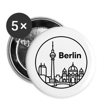 Berlin - Buttons small 1''/25 mm (5-pack) - white - Front