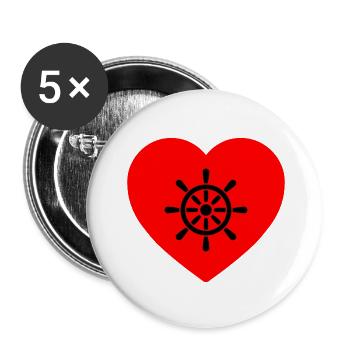 Voile - Lot de 5 petits badges (25 mm) - blanc - Devant