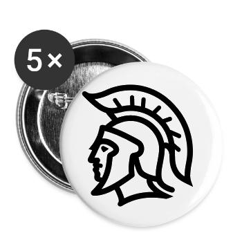 Spartan - Buttons small 1''/25 mm (5-pack) - white - Front