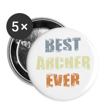 Best Archer of All Time - Buttons small 1''/25 mm (5-pack) - white - Front