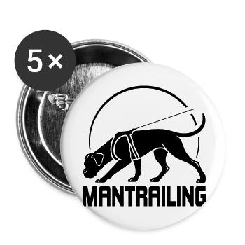 Boxer Mantrailing Dog Sport Dogs Wilsigns - Buttons small 1''/25 mm (5-pack) - white - Front