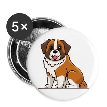 St. Bernard (comic) - Buttons small 1''/25 mm (5-pack) - white - Front