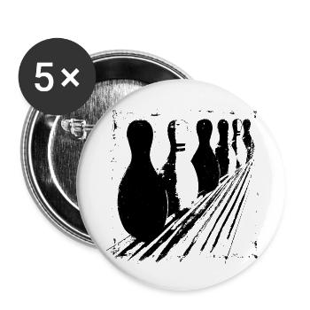 Bowling - Buttons small 1''/25 mm (5-pack) - white - Front