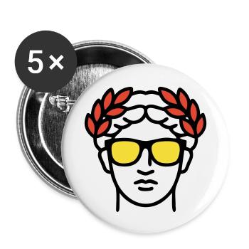 Römische Statue Sonnenbrille Antike Kunst - Buttons klein 25 mm (5er Pack) - Weiß - Vorne