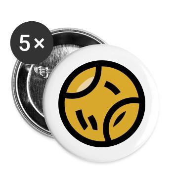 Balle de tennis Jouet pour chien Jeu sportif - Lot de 5 petits badges (25 mm) - blanc - Devant