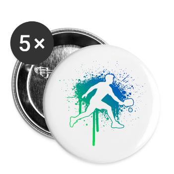 Pickleball Match Design für Pickleball Athlet Fans - Buttons klein 25 mm (5er Pack) - Weiß - Vorne