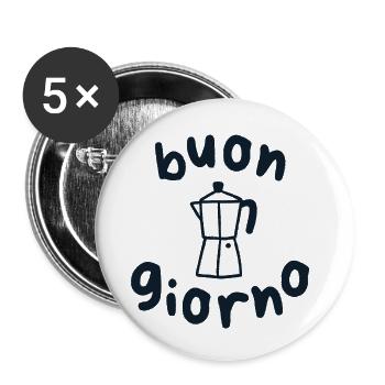 Buon Giorno - Buttons small 1''/25 mm (5-pack) - white - Front