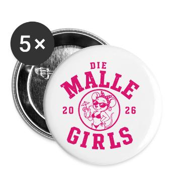 Malle 2026 The Malle Girls on Tour 2026 - Buttons small 1''/25 mm (5-pack) - white - Front