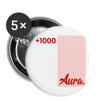 Review Aura Points - Buttons small 1''/25 mm (5-pack) - white - Front