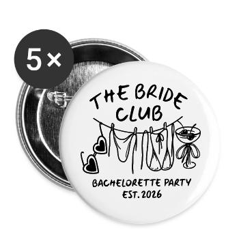 Bachelor Party 2026 Bridal Shirt - Buttons small 1''/25 mm (5-pack) - white - Front