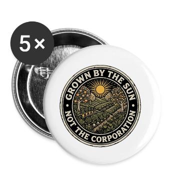 Vegetable Gardener - Buttons small 1''/25 mm (5-pack) - white - Front