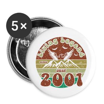 25th Birthday Living Legend since VIN 07/2001 - Buttons small 1''/25 mm (5-pack) - white - Front