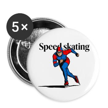 Skating - Buttons small 1''/25 mm (5-pack) - white - Front