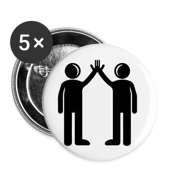 Amitié Meilleurs Amis - Lot de 5 petits badges (25 mm) - blanc - Devant