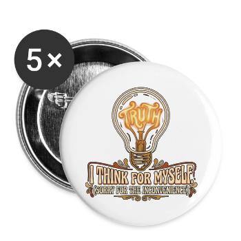 Find The Truth - Buttons small 1''/25 mm (5-pack) - white - Front