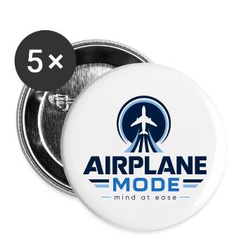 Flugmodus: Geist in Ruhe - Buttons klein 25 mm (5er Pack) - Weiß - Vorne