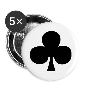 Clubs - Buttons small 1''/25 mm (5-pack) - white - Front