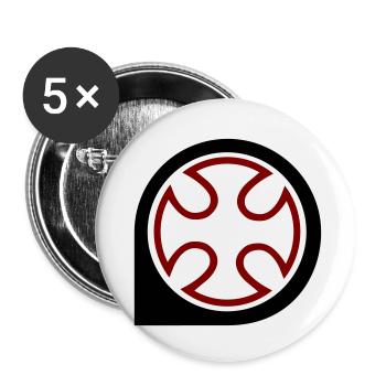 CELTIC CROSS - Buttons small 1''/25 mm (5-pack) - white - Front