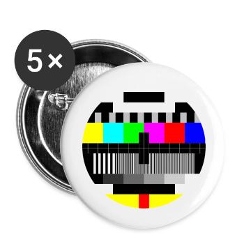Test Bild - Buttons klein 25 mm (5er Pack) - Weiß - Vorne