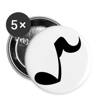 Note - Buttons klein 25 mm (5er Pack) - Weiß - Vorne