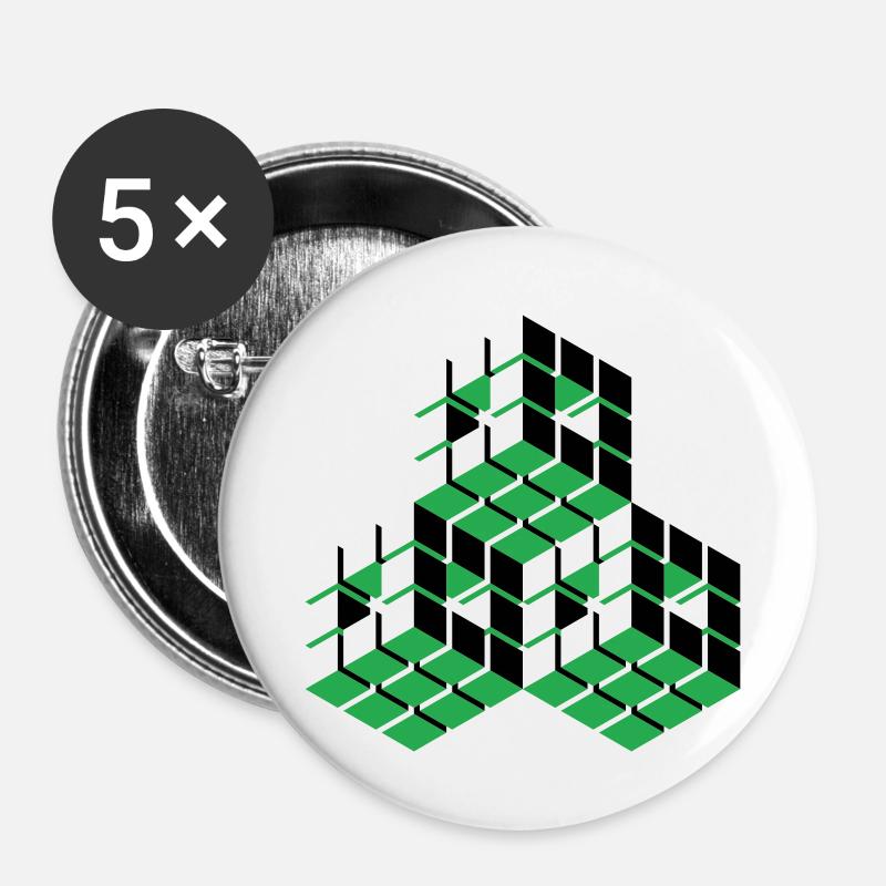 Cube - Buttons small 1''/25 mm (5-pack) - white