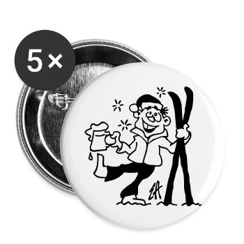 Apres-ski - Buttons small 1''/25 mm (5-pack) - white - Front