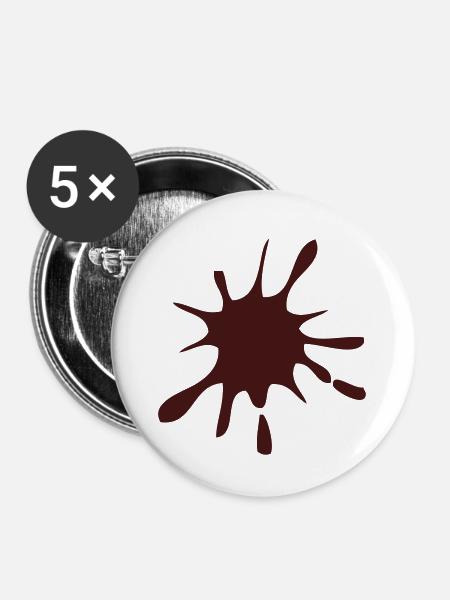 dreckklecks - Buttons klein 25 mm (5er Pack) - Weiß