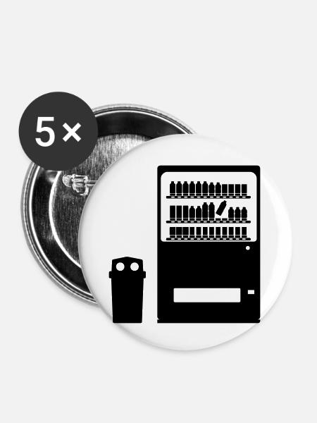 tokyo getränkeautomat - Buttons klein 25 mm (5er Pack) - Weiß