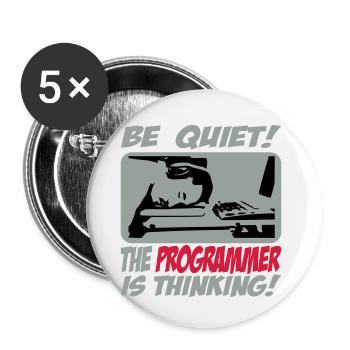 theprogrammer_3c - Lot de 5 petits badges (25 mm) - blanc - Devant