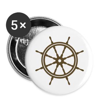 Steuerrad filigran - Buttons klein 25 mm (5er Pack) - Weiß - Vorne