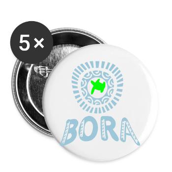 polynesian tattoo turtle bora bora - Lot de 5 petits badges (25 mm) - blanc - Devant
