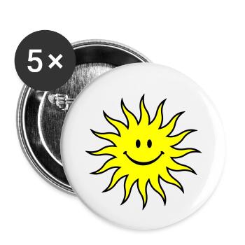 Sun - Buttons small 1''/25 mm (5-pack) - white - Front