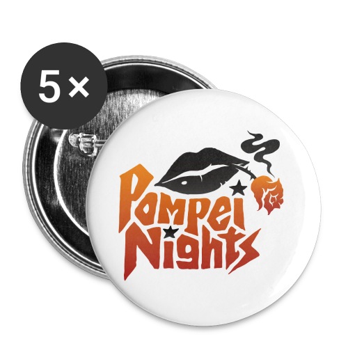 pompei nights logo orangeblackPNG png - Buttons small 1''/25 mm (5-pack)